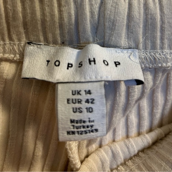 Topshop Drawstring Ribbed Flare Leggings - Picture 3 of 3